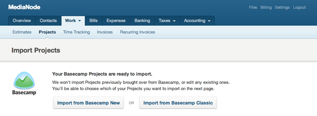 Import Projects From Basecamp