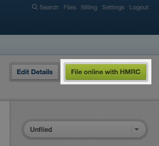 file online with HMRC button