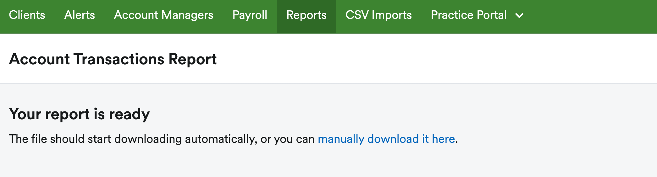 Report confirmation
