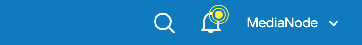 Bell icon in top-right of navigation bar