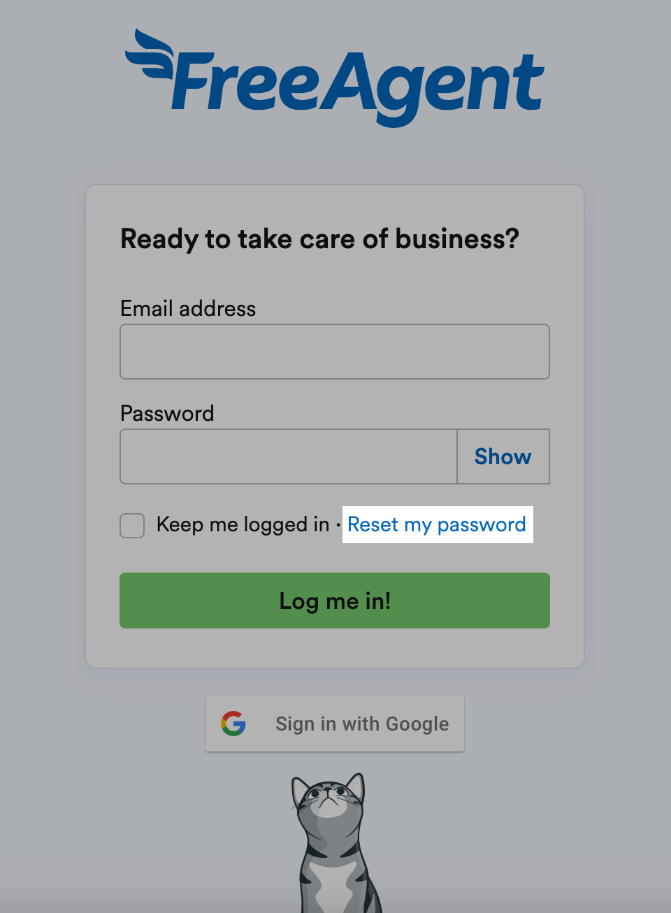 Reset my password button highlighted on the login page..png