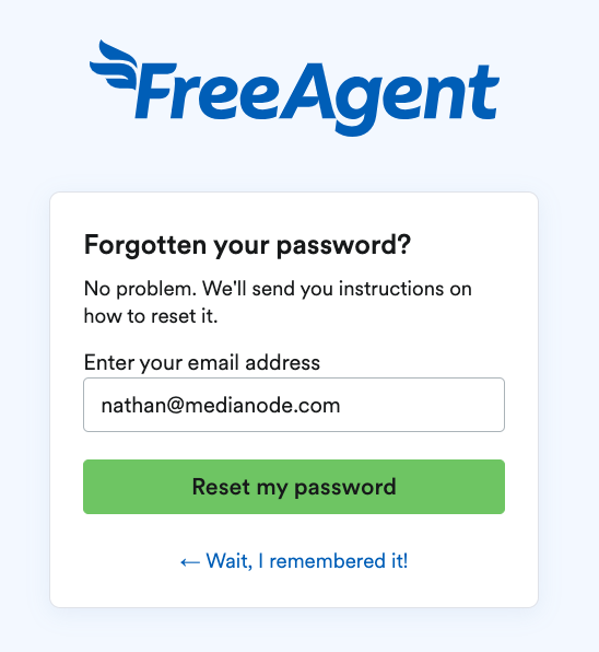 ‘Forgotten your password?’ page with options to reset password or return to login page..png