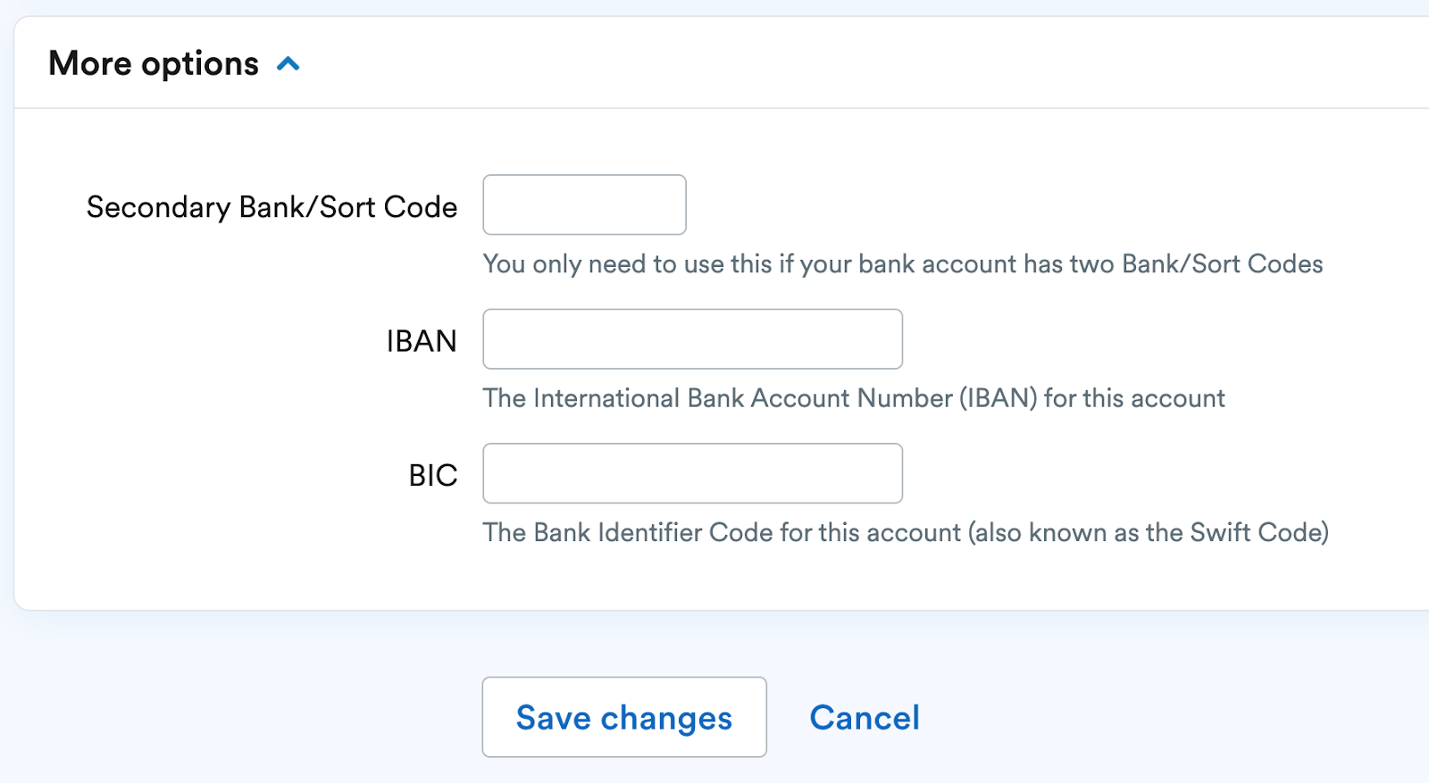 Display your IBAN and BIC numbers on an invoice – FreeAgent