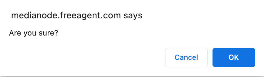 Confirmation modal