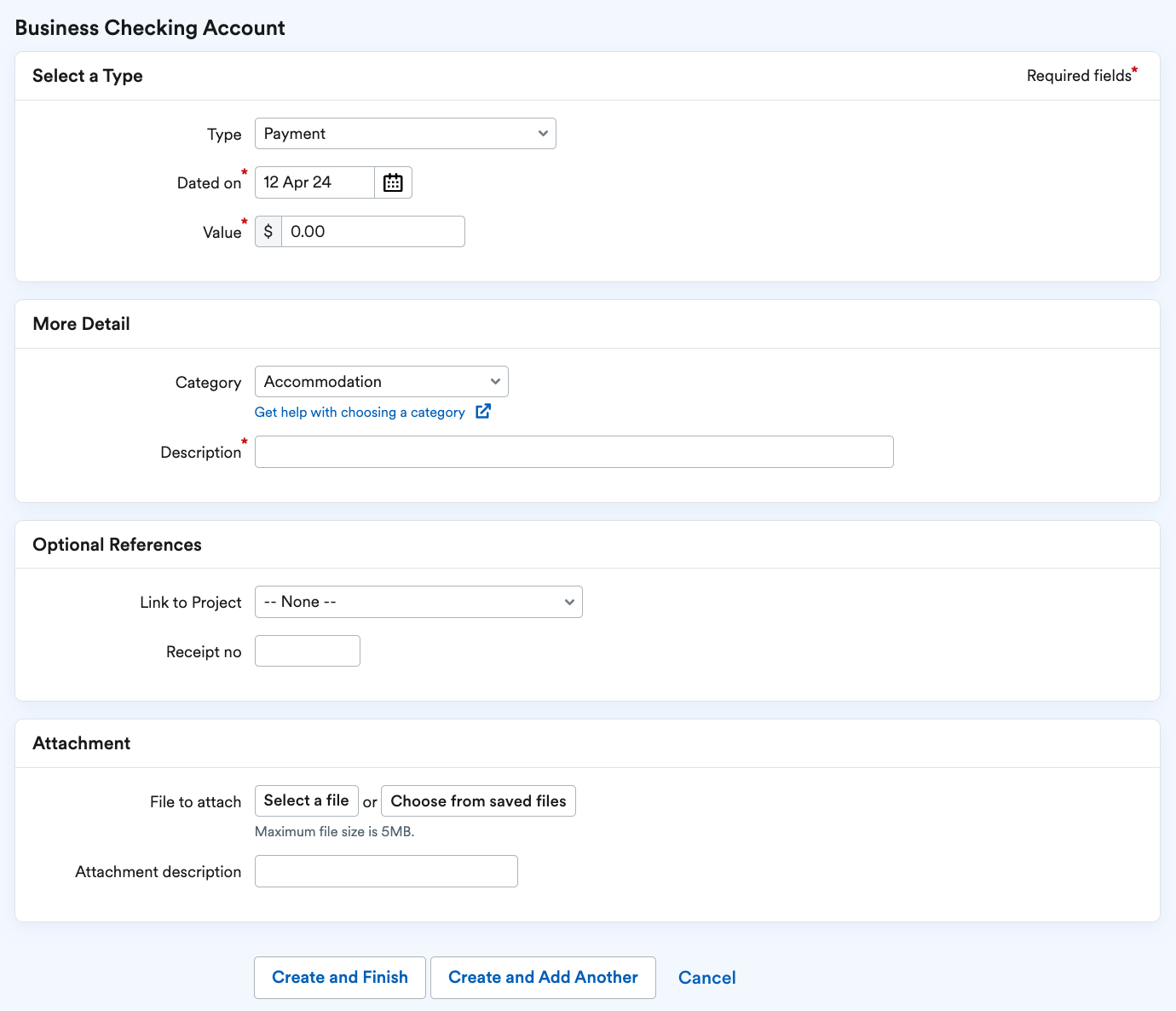 New manual bank account entry page with fields for transaction details..png