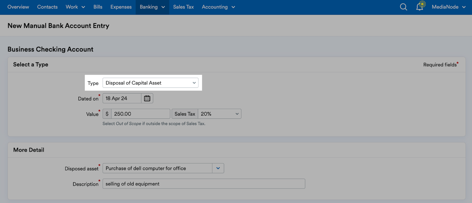 How to scrap a capital asset FreeAgent