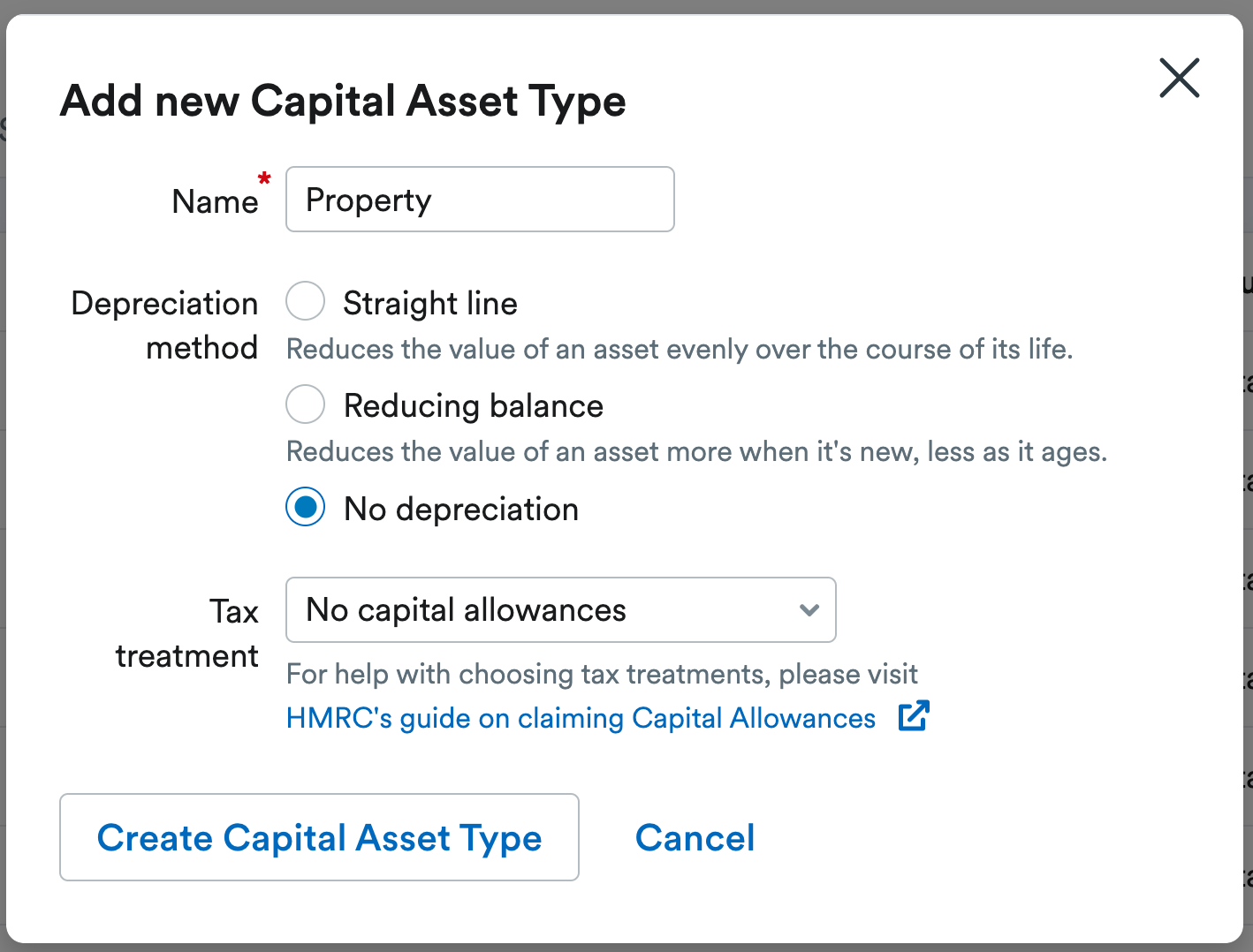 New capital asset category being added