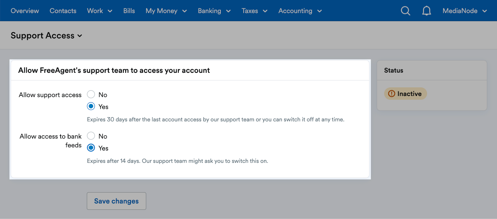 Screenshot of support access set to yes.png