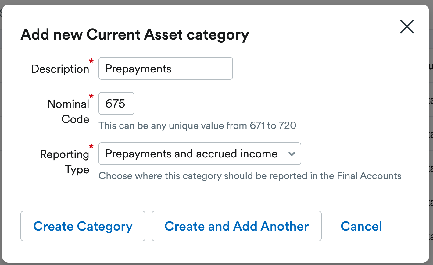 Example of new current asset being created