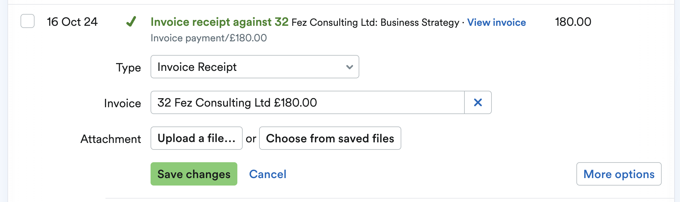 Screenshot showing transaction being explained as an invoice receipt.png
