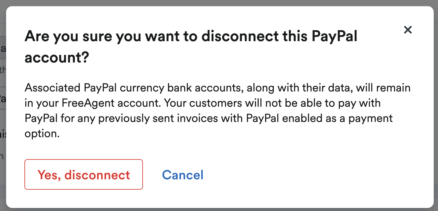 Disconnect confirmation window