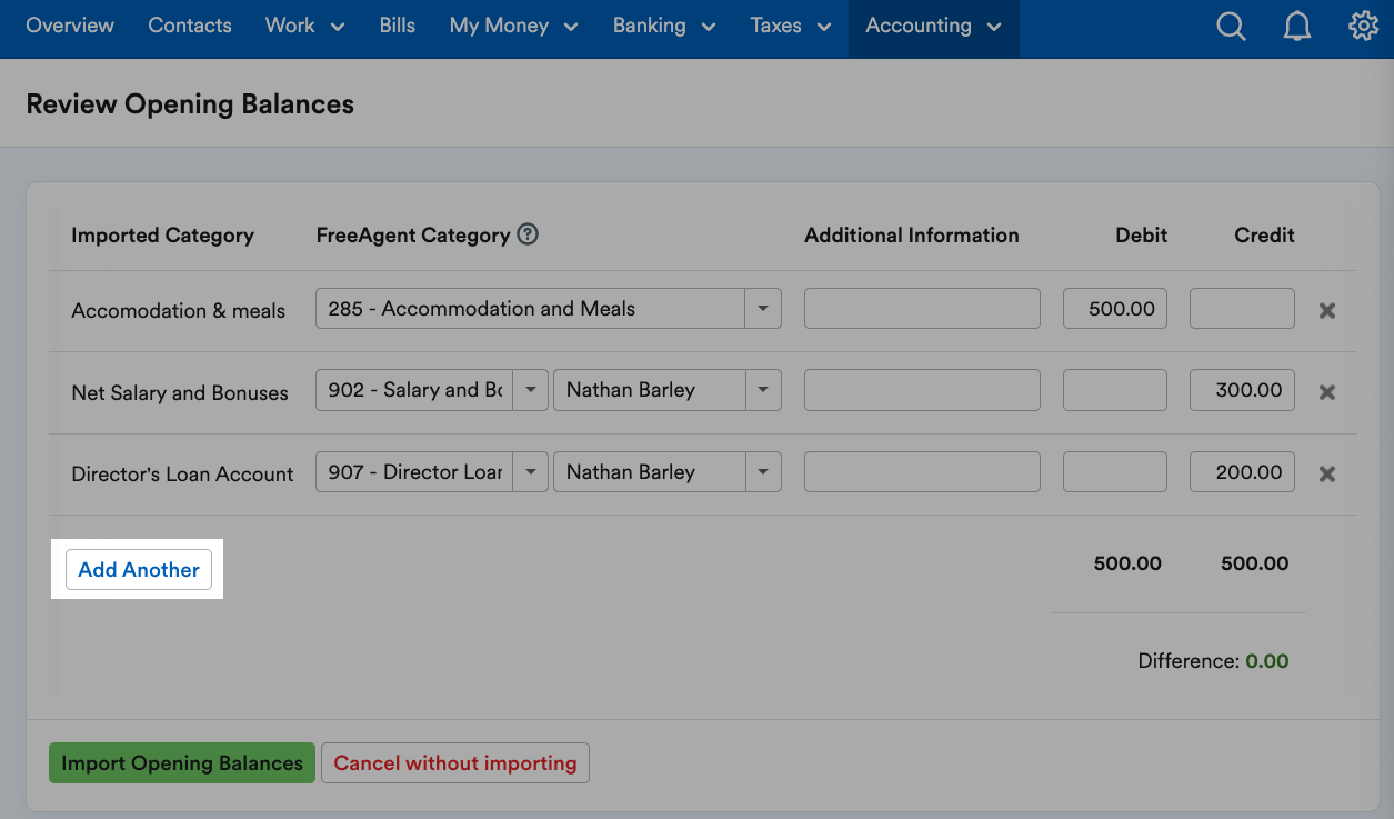 Add Another button highlighted