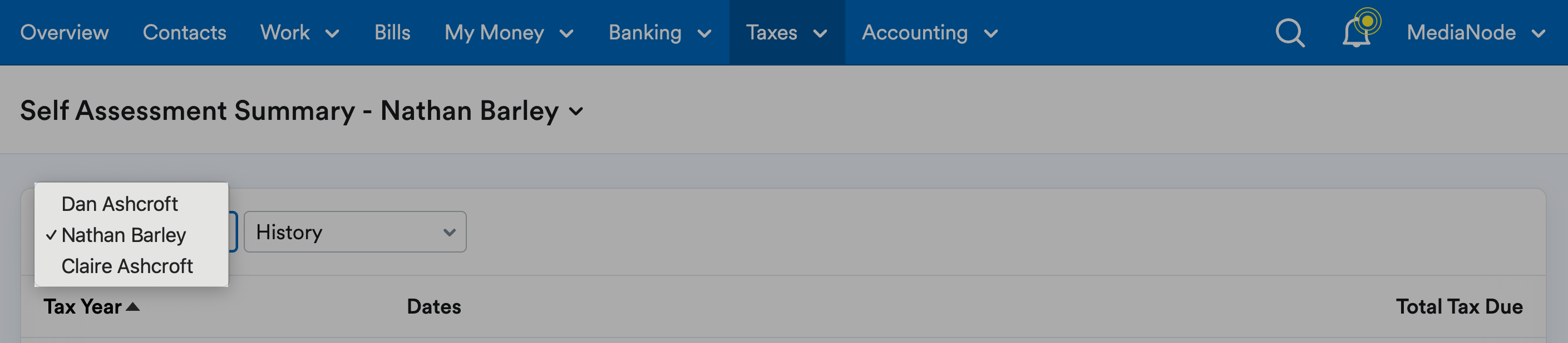 List of users highlighted
