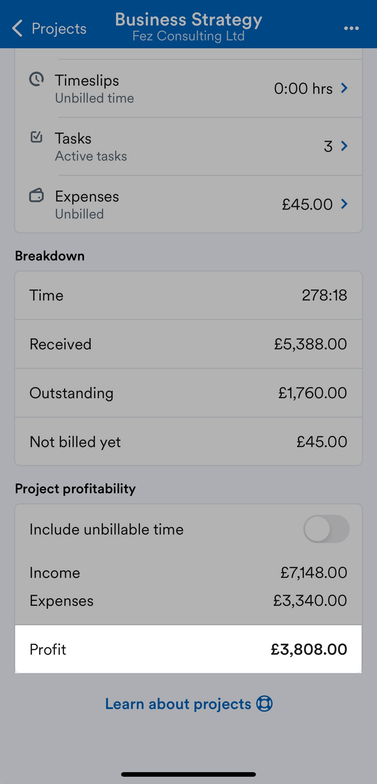 profit highlighted