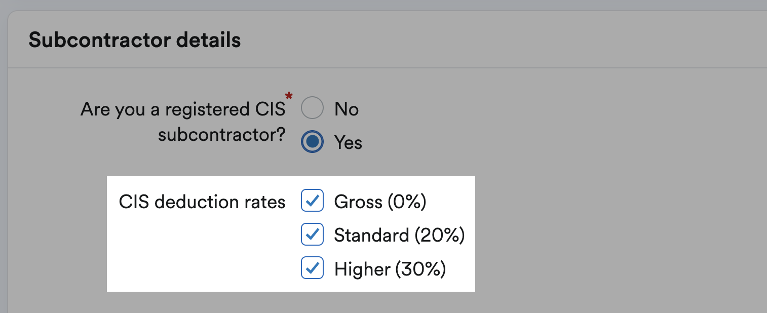 CIS deduction rates highlighted
