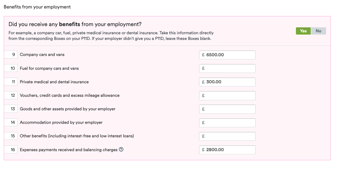 Benefits section of Employment page
