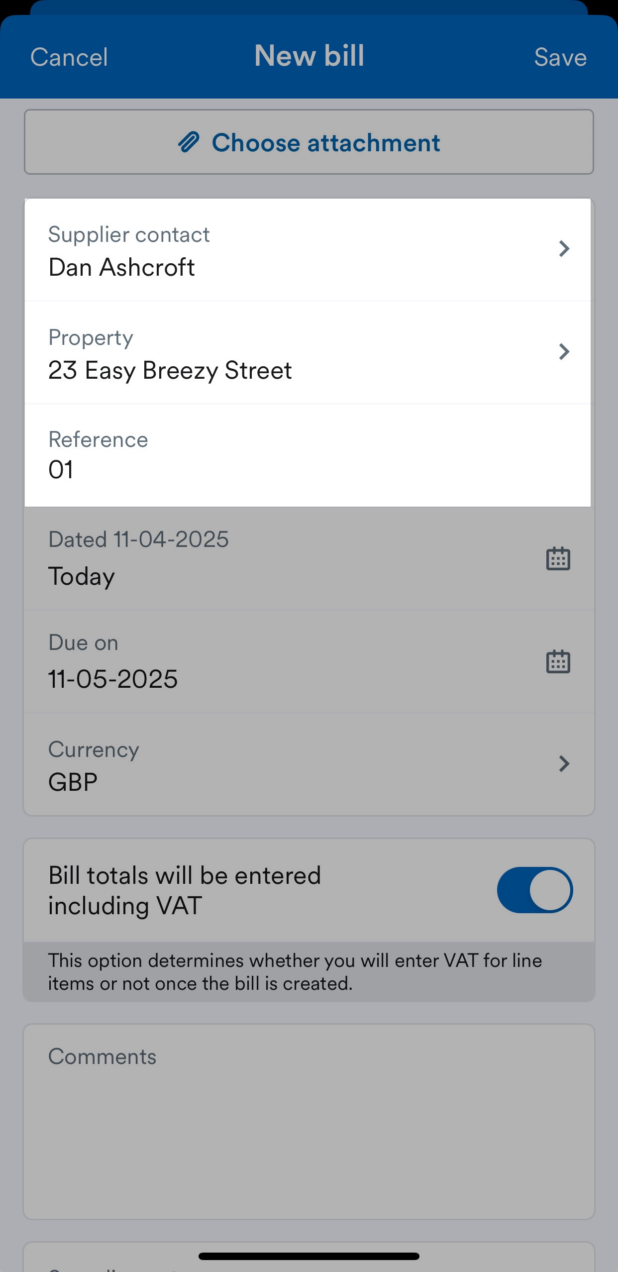 New bill being created for the costs