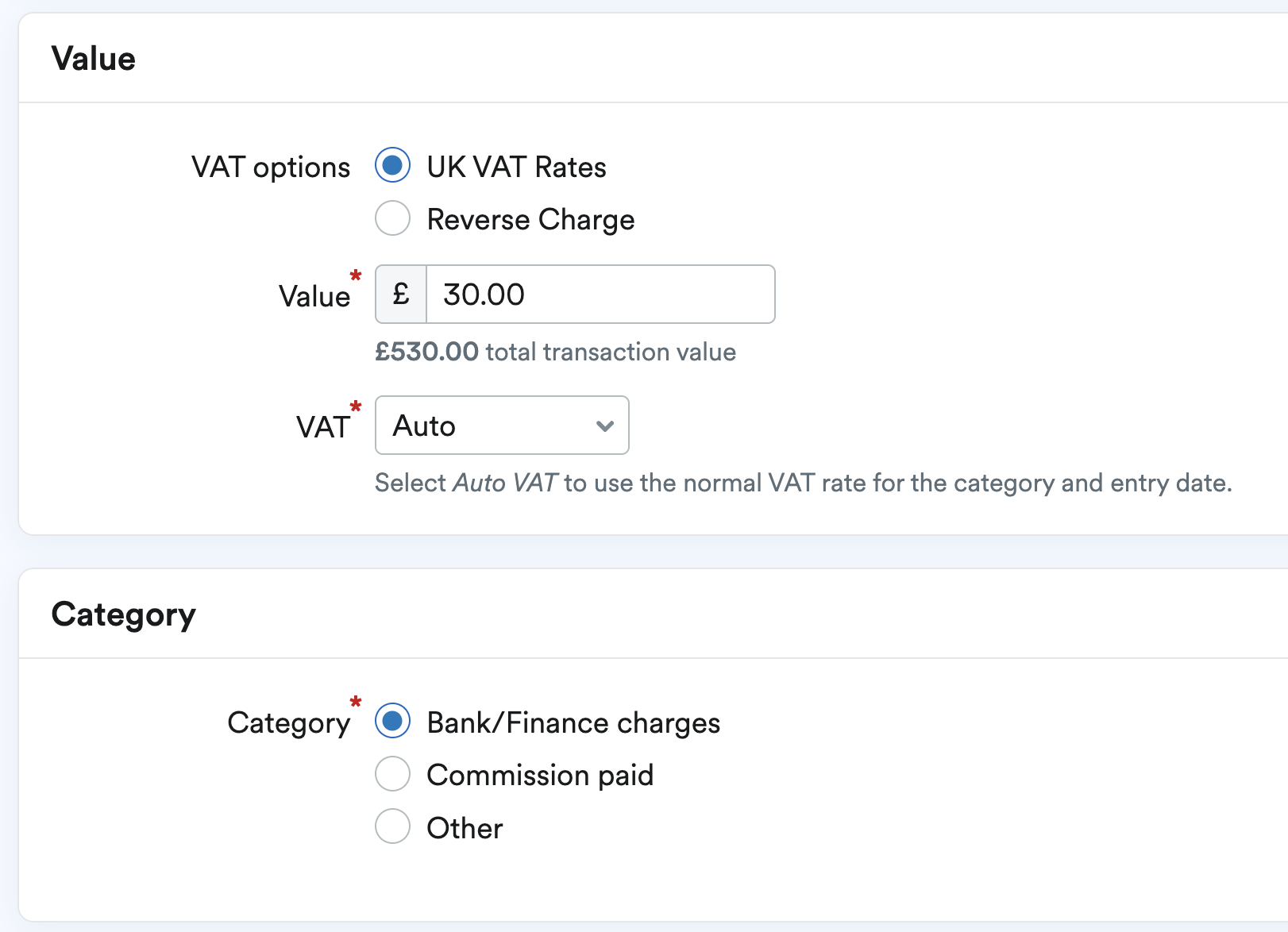 £30 being added as fees