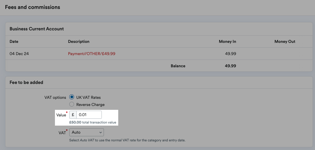 Value set to '£0.01'.