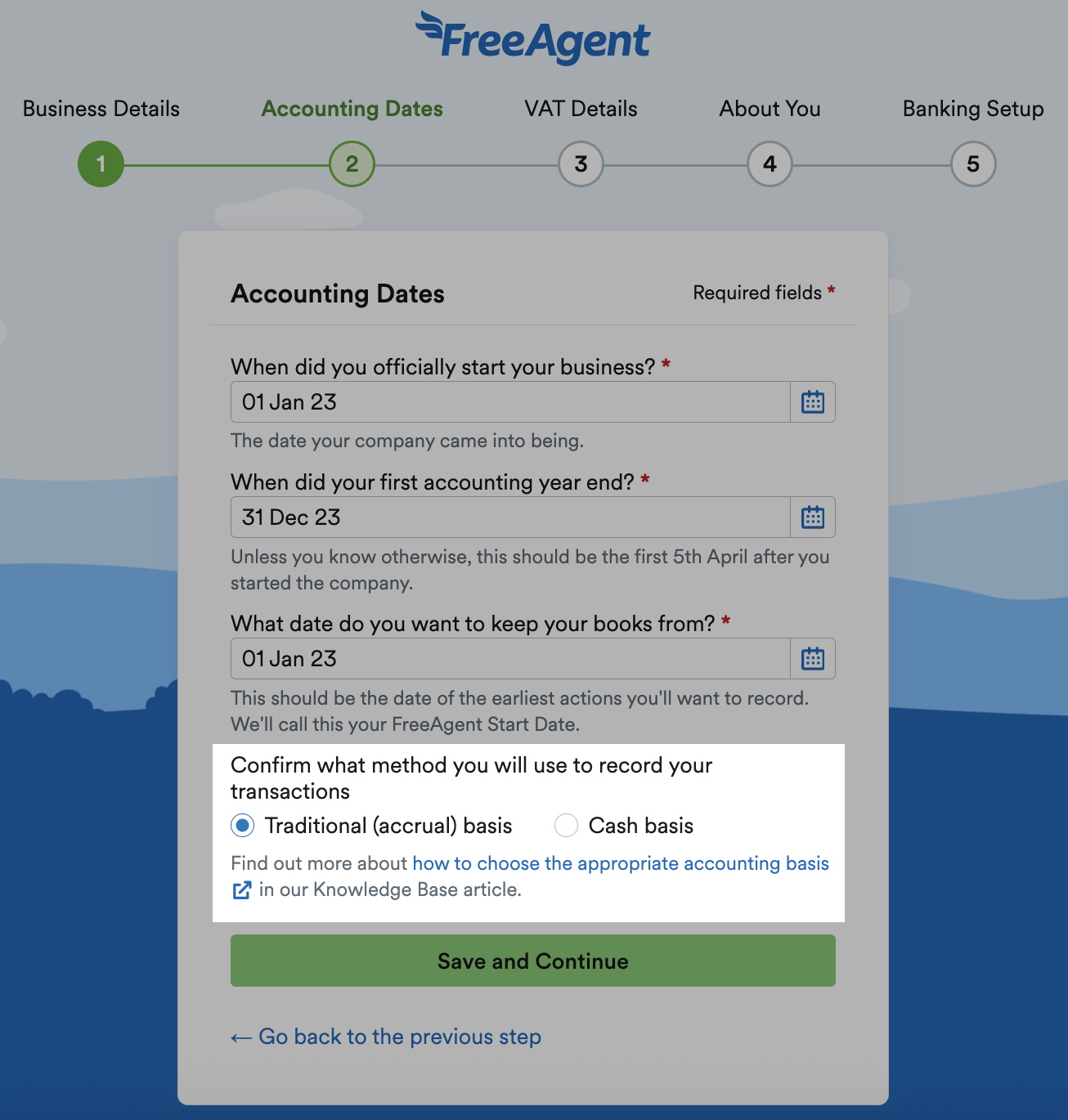 Set up your FreeAgent account – FreeAgent
