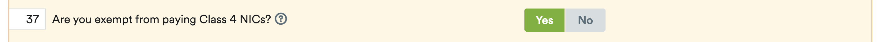 Box 37 of the short version of self employment pages