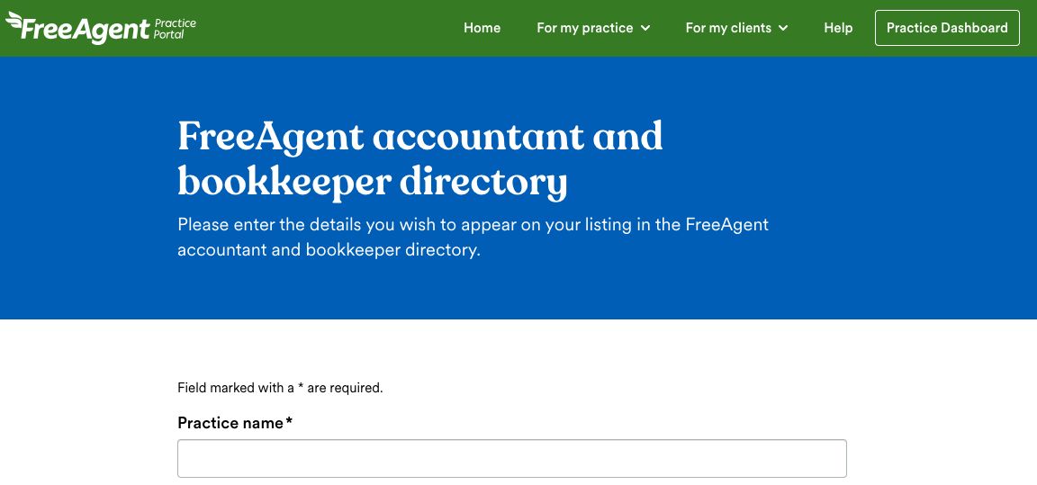 Manage your listing in FreeAgent’s accountant and bookkeeper directory ...