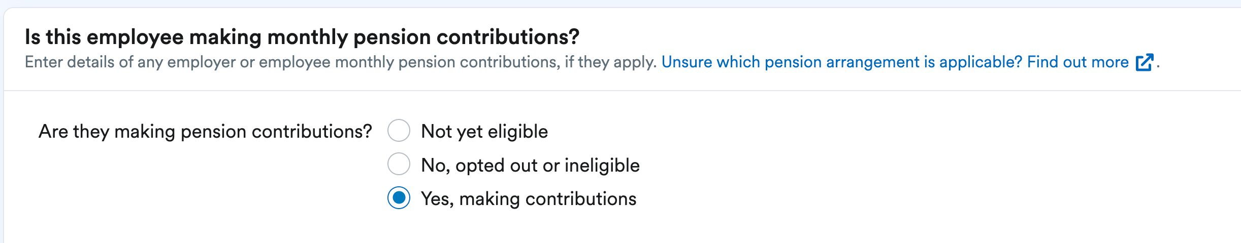 Are they making contributions section