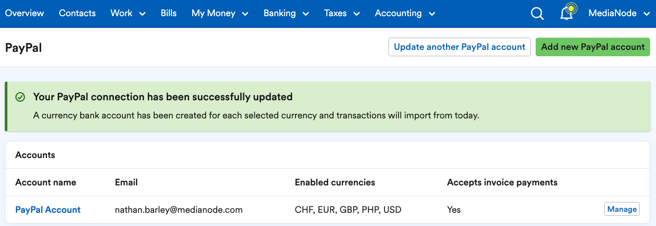 PayPal migration complete