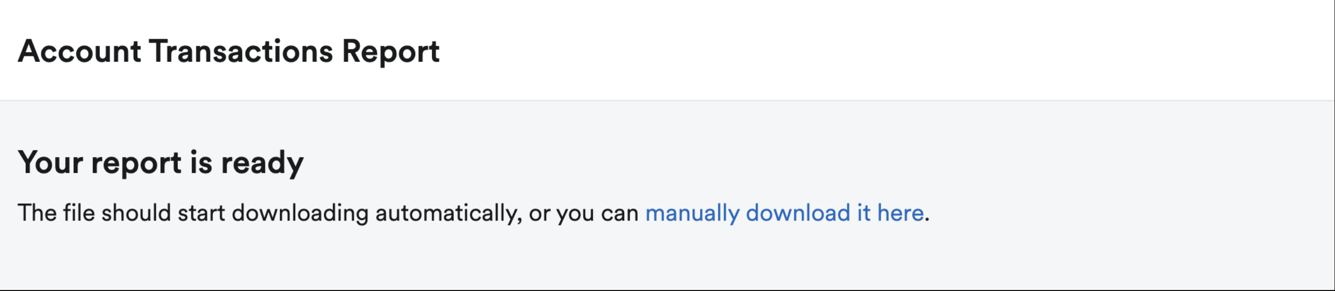 Report confirmation
