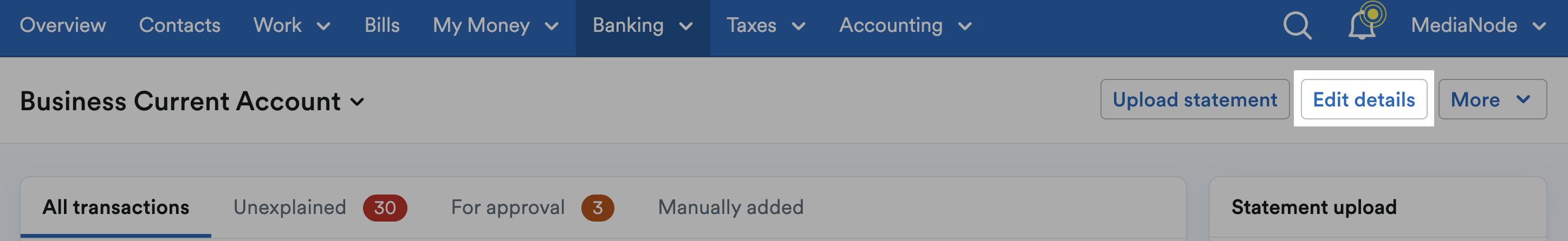 Edit details button highlighted in top-right