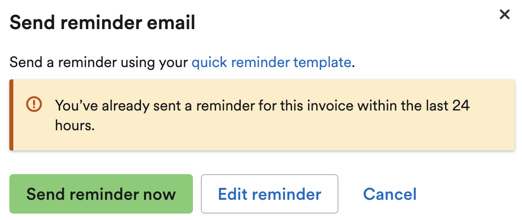 Send reminder email notification 