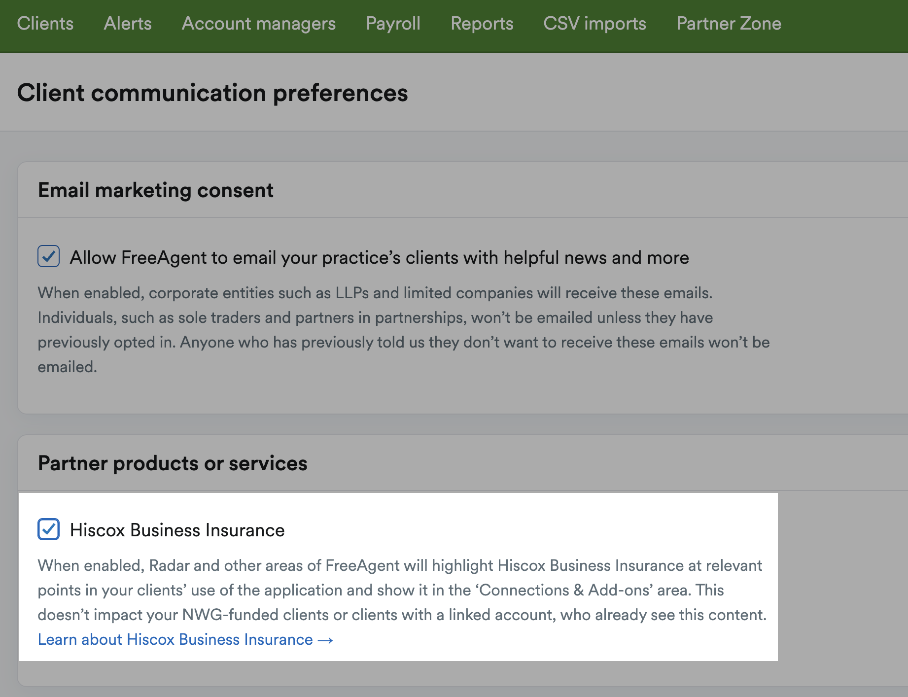 Hiscox business insurance option