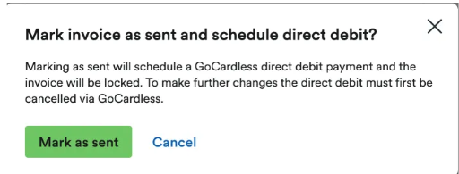 Message that another GoCardless payment will be scheduled