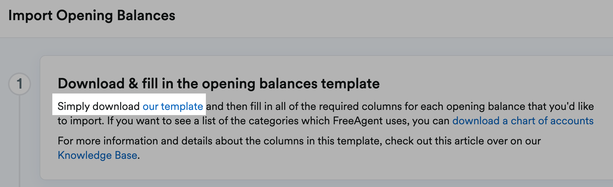 'Simply download our template' option highlighted.