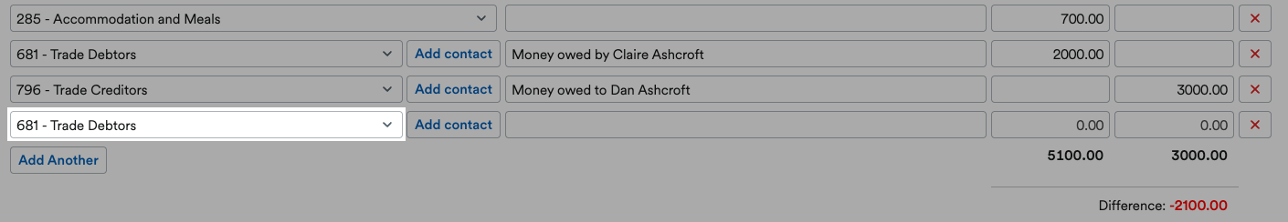 681 Trade Debtors highlighted.