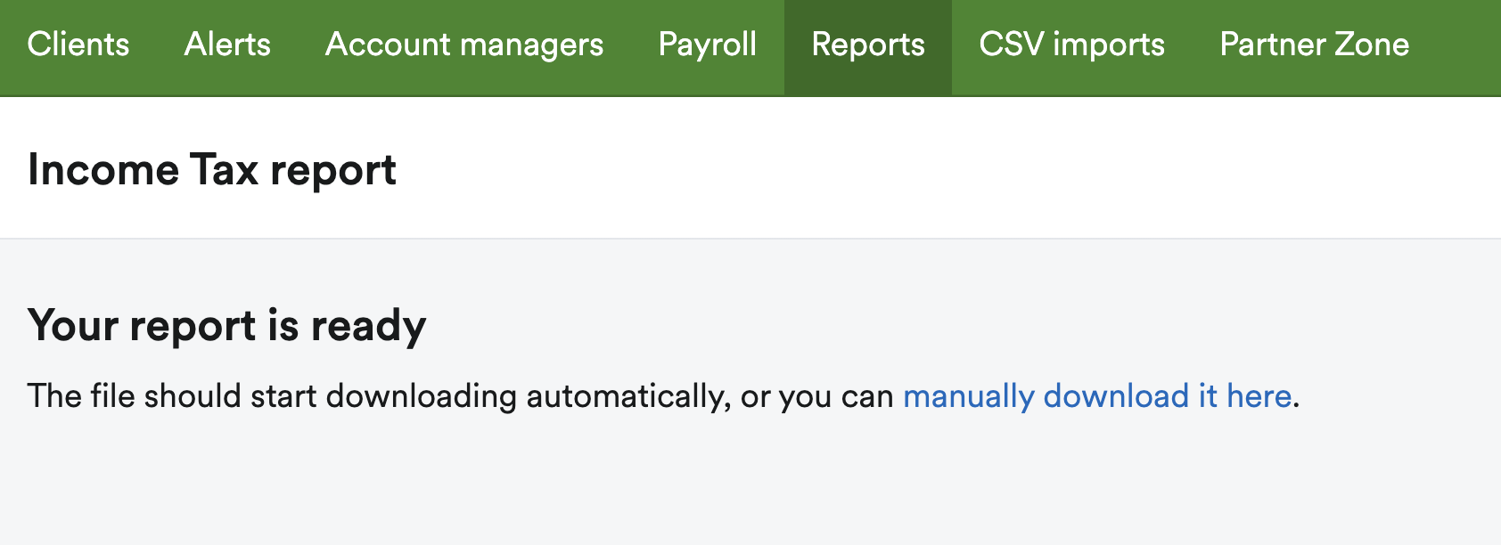 Report confirmation