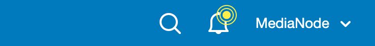 Bell icon next to business name in the navigation bar