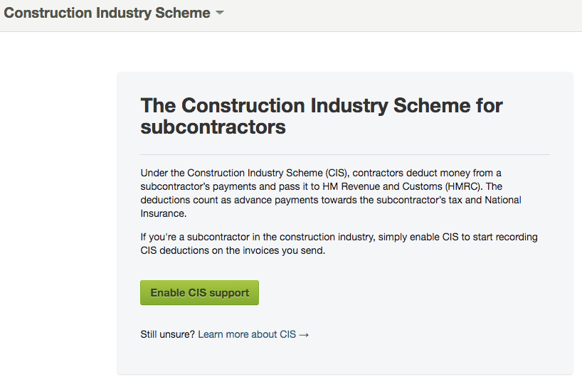 Cis Invoice Template Subcontractor