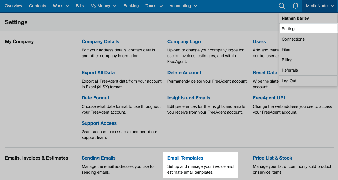 Automatic Emails For New Invoices Freeagent 1016