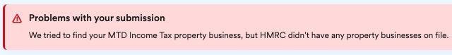 Problems with your submission error message