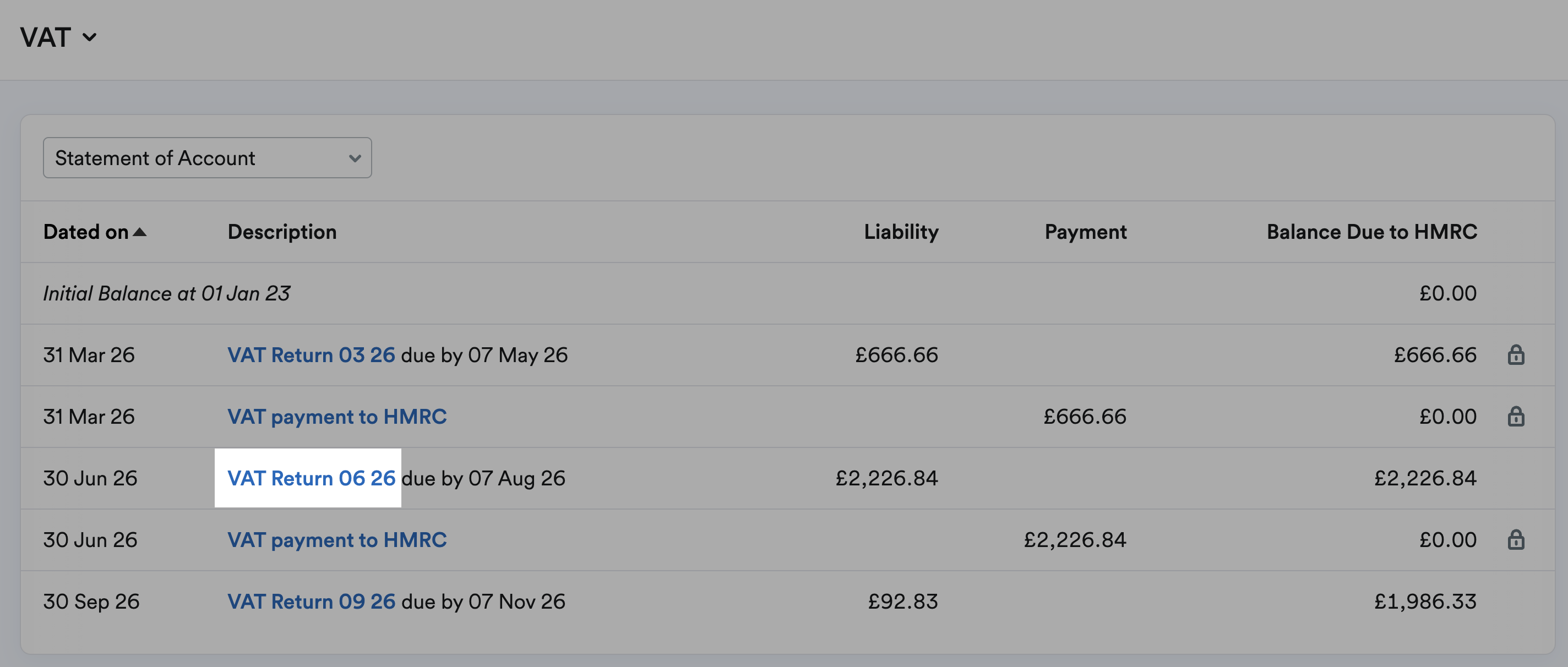 VAT return highlighted