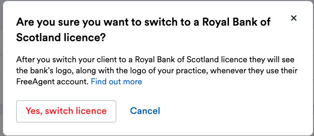 Confirm switch to NatWest Group modal