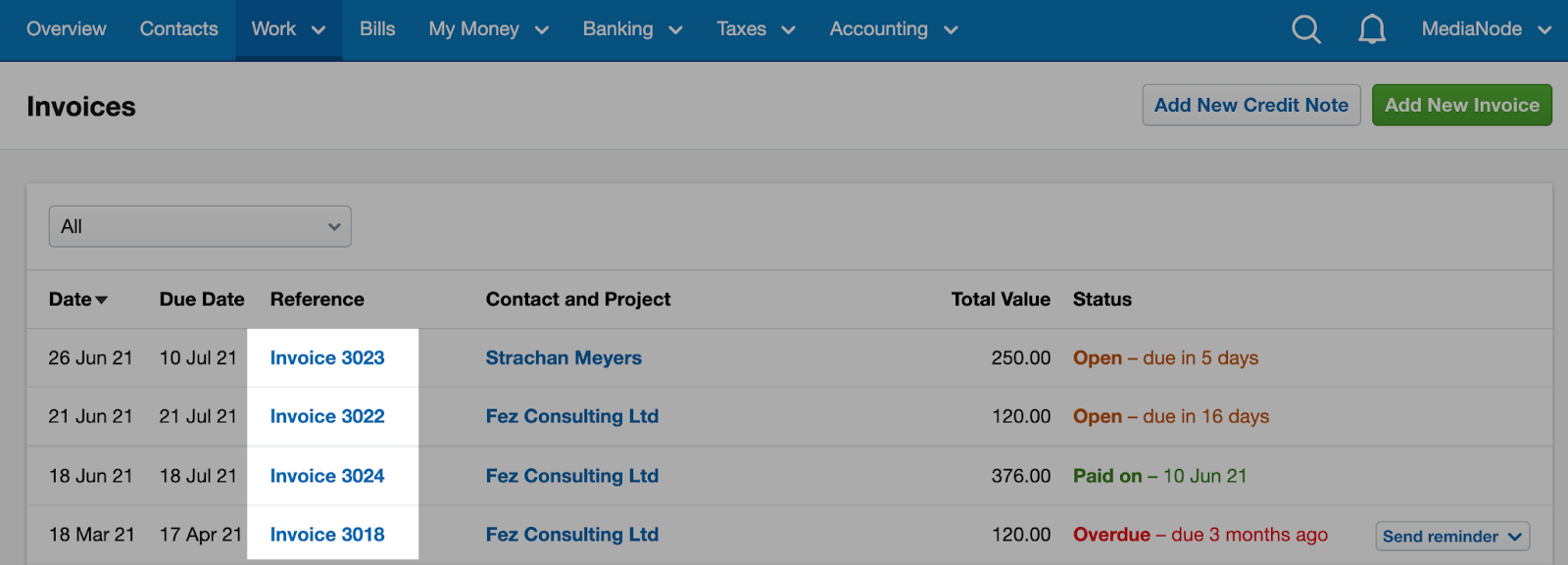 Edit an invoice – FreeAgent