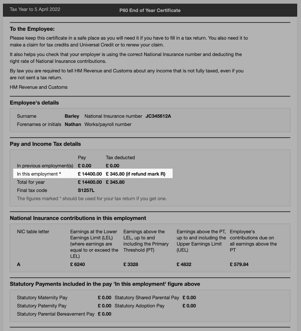 the-employment-page-of-the-self-assessment-tax-return-for-limited