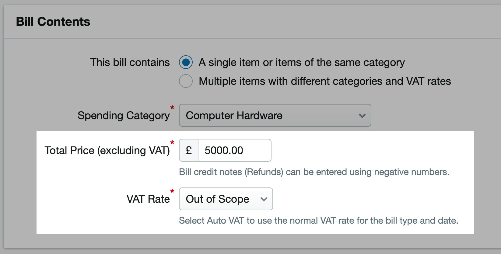 How to record an asset bought on hire purchase when using cash basis