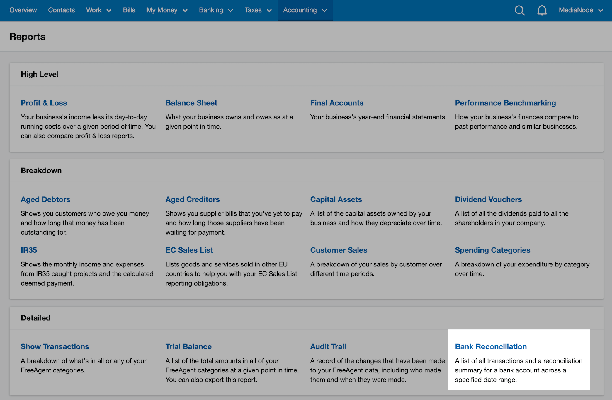 A guide to the Bank Reconciliation report FreeAgent
