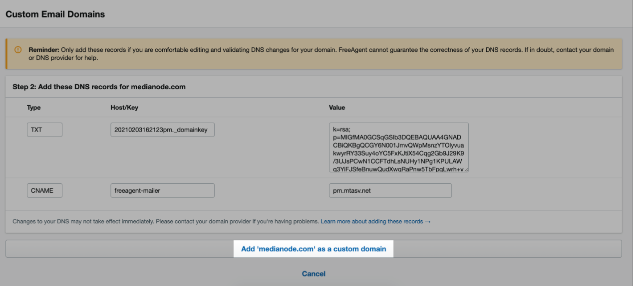 add your domain name as a custom domain highlighted