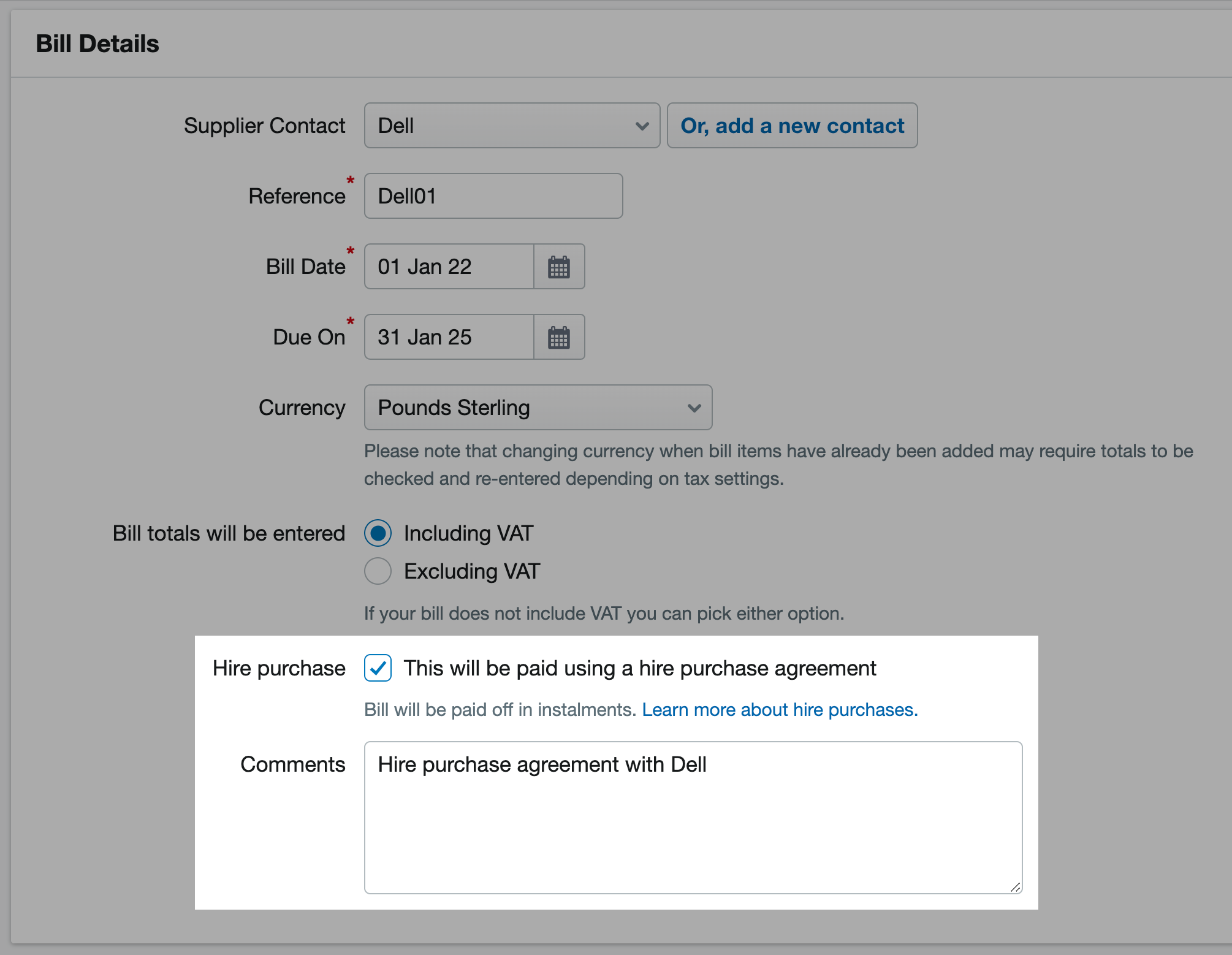 How to record an asset bought on hire purchase when using cash basis accounting FreeAgent