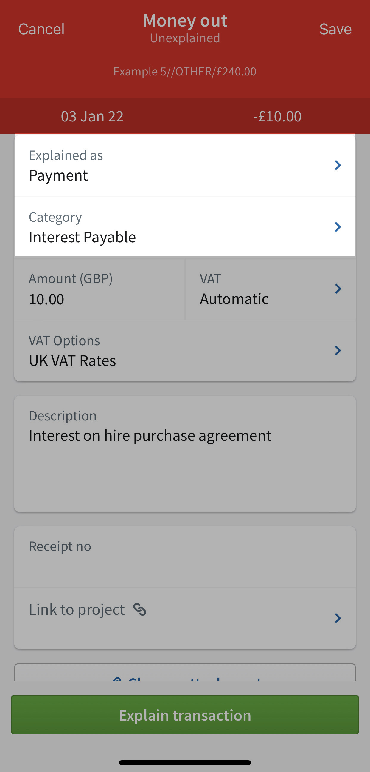 How to record an asset bought on hire purchase using the FreeAgent