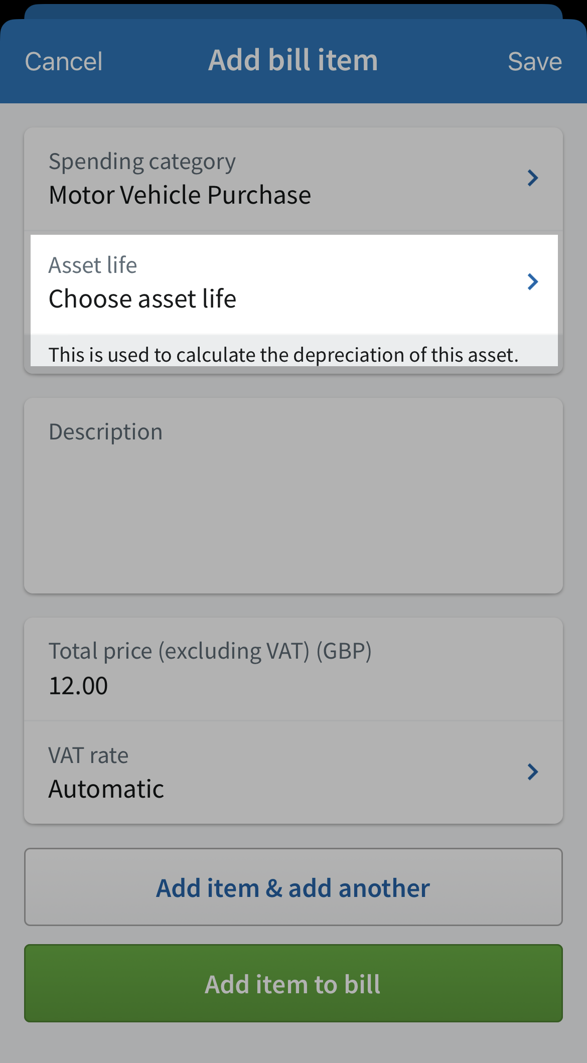 How to record an asset bought on hire purchase using the FreeAgent